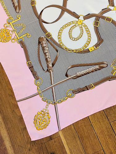 Saks Fifth Avenue Pink Equestrian Scarf